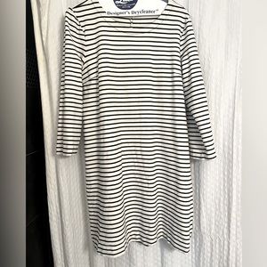 J Crew Black & White Striped Dress